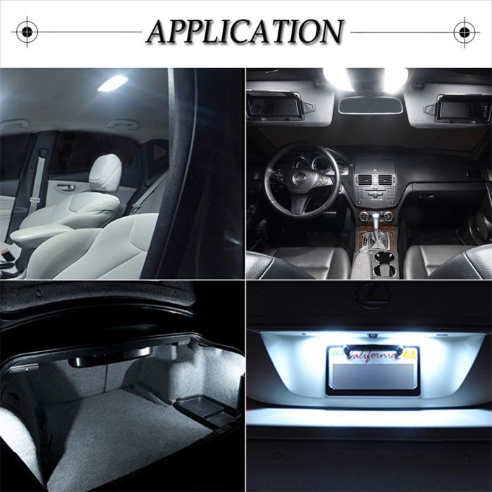 8PCS 7000K Cool White Interior Package LED Light Combo For 2011-2014 Mazda 2 US