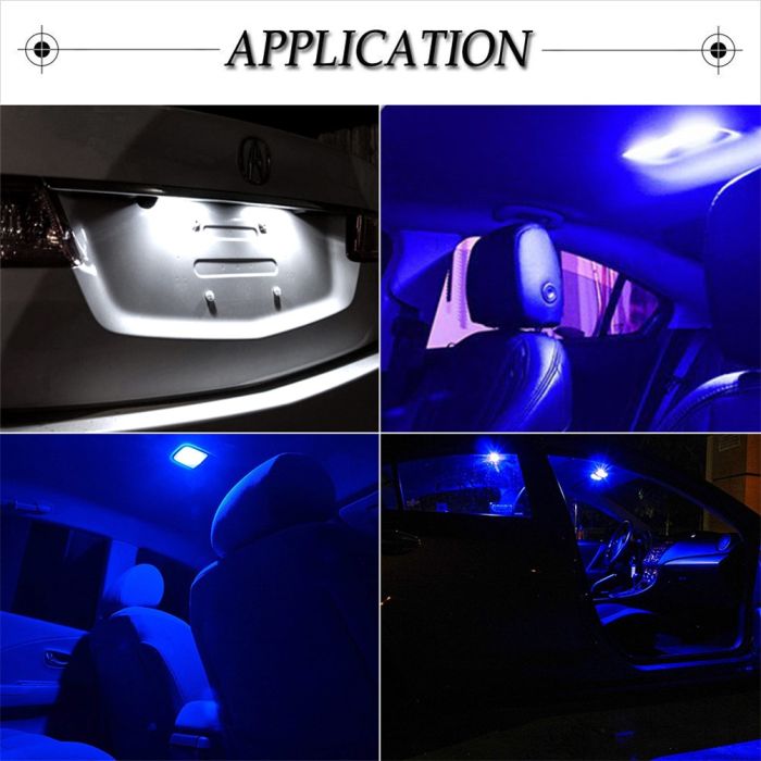 7x Super Blue Interior Package Car LED Light Combo for Dodge Caliber 2007-2012