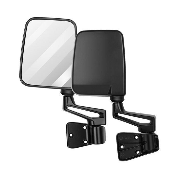 Side View Mirrors For 97-02 Jeep Wrangler TJ Black Manual Passenger Driver 2Pcs