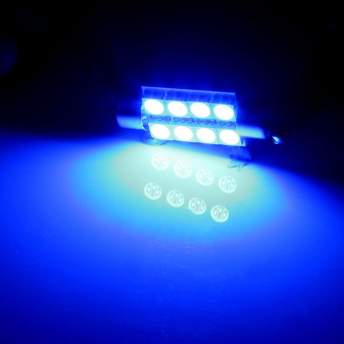 4x 39mm 8 SMD 5050 LED Light Car Auto Interior Dome Festoon Ultra Blue Bulb Lamp