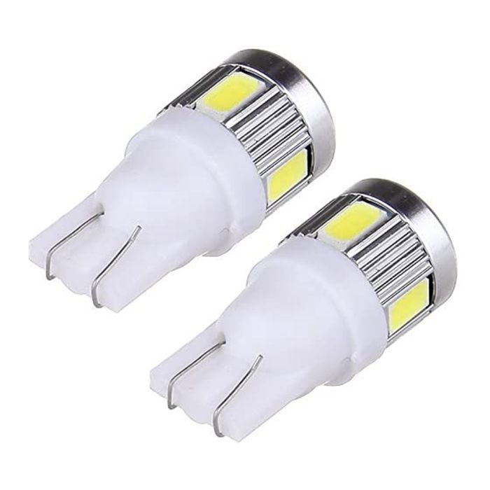 Clear Cab Marker Clearance Light White T10 Led Bulbs w/Bases for Ford-5PCS
