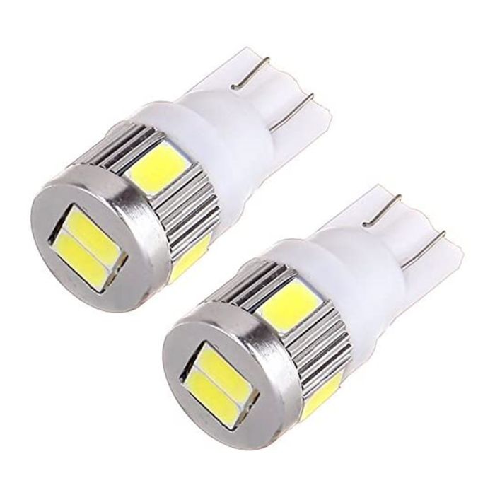 Amber Lens Cab Roof Marker Running Lamps w/T10 White LED Lights for Ford-5PCS