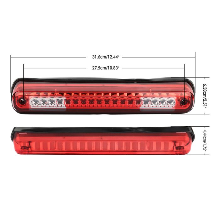 Red Lens LED 3rd Brake Light for 1988-1999 Chevrolet C1500/1995-1999 GMC C1500 