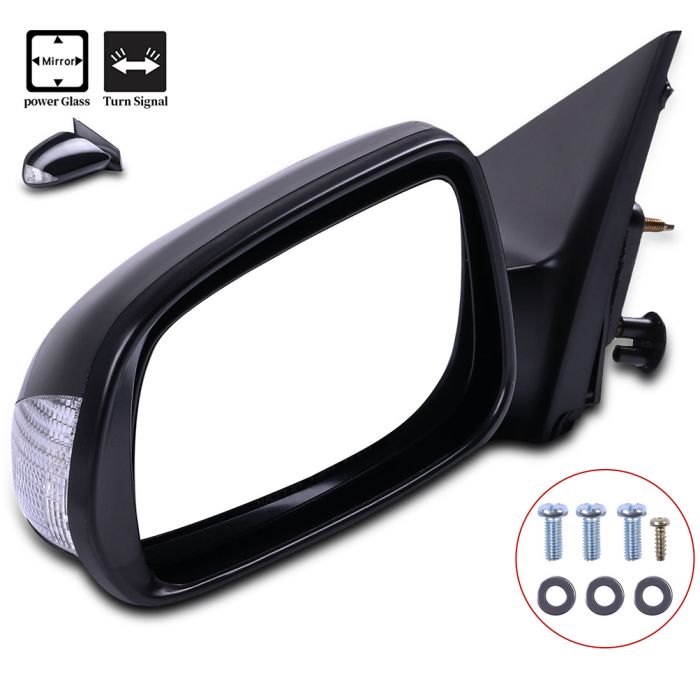 2005-2010 Scion TC Driver Side View Mirror Black With Turn Signal Power Adjustment Non-Fold
