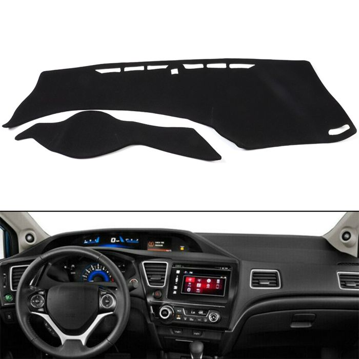 Dash Cover Mat Black Fit for Honda Civic 