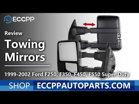 Power Heated Towing Mirrors For 99-02 Ford F250/F-350/F-450/F-550 Super Duty Manuak Fold Pickup Mirrors 1 Pair