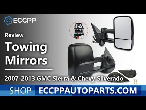 07-13 Chevrolet Avalanche Chevrolet Silverado 1500/2500 HD/3500/3500 HD GMC Tow Mirrors with Power Control Heat No Turn Signal Light 1 Pair