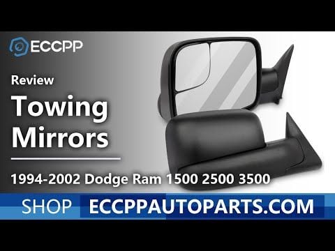 Towing Mirrors 94-01 Dodge Ram 1500 94-02 Dodge Ram 2500 Support Brackets Manual Black Left Right Side