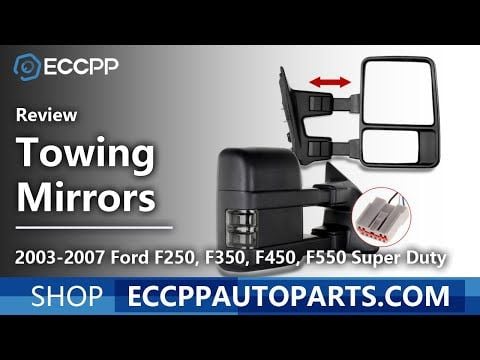 Towing Mirror For 2003-2007 Ford F250 F350 F450 F550 Super Duty Pickup Manual Fold Non-Heated 1 Pair