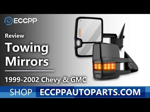 Towing Mirrors For 99-02 GMC Sierra 1500/2500, 00-02 GMC Yukon Power Control Heat LED Turn Signal Light Pair