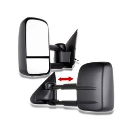 Motor-1 Manual Telescoping Towing Mirror Pair For 97-04 Ford F150 & F250 Light Duty | Extendable Side Mirrors