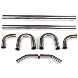 3X4 inch 76mm Car Stainless Steel Exhaust Pipes Single Braided