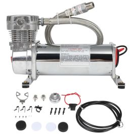 Compresseur à Suspension Pneumatique Heavy Duty 12V 200 PSI 1,75 CFM - Air Ride Avec Ferrures De Rechange