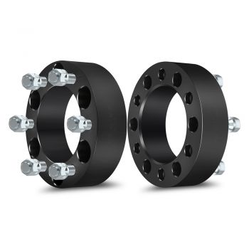 2 inch 6x5.5 6 Lug Wheel Spacers(108mm Bore, 14x1.5 Studs) for Cadillac Escalade Chevy Avalanche - 2PCS