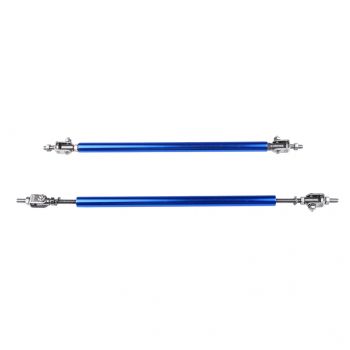 Blue Adjustable Front Bumper Lip Splitter Strut Rod Tie Bars(E10494001CP) For Mustang - 2 Piece