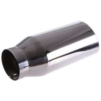2009 Chevy Silverado 1500 2006 Chevy Silverado 1500 HD 6.0L Roll Exhaust Tip 5" Inlet 7" Outlet 18"Long Polished Stainless Bolt On Angle Cut