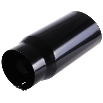 Stainless Steel Black 5" Inlet / 6" Outlet / 15" Long Bolt On Exhaust Tip