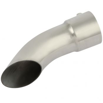 2.5" IN Inlet - 2.75" Outlet Turn Down Exhaust Pipe Tip Angle Cut SS Long- 9"