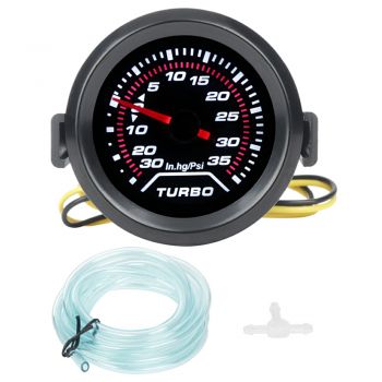 LED Turbo Boost Press Pressure Vacuum Gauge Meter (E10789301CP) - 1 Piece