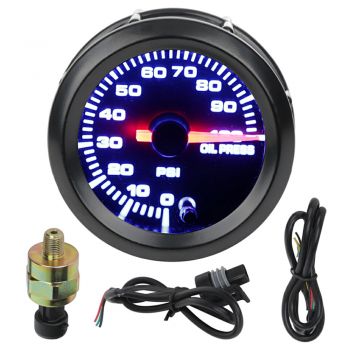 Car LED Electronic Universal Oil Pressure Gauge Meter (E10791001CP) - 1 Piece