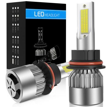 9007/HB5 LED Headlight Bulb High Low Beam Fog Light Conversion Kit - 80W 6000K 10400LM 2Pcs