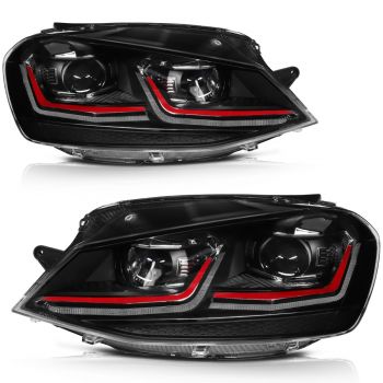 Headlights Assembly For 2014-2015 Volkswagen VW MK7 Golf Headlights Driver and Passenger Side