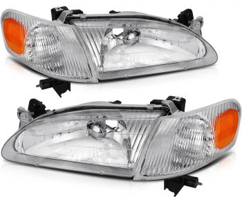 Headlight Assembly For 1998-2000 Toyota Corolla Driver and Passenger Side Headlamps
