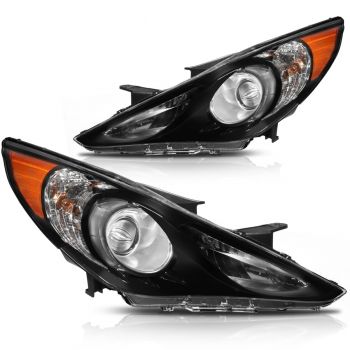 Headlight Assembly Fit For 2011-2014 Hyundai Sonata Driver and Passenger Side Headlamps