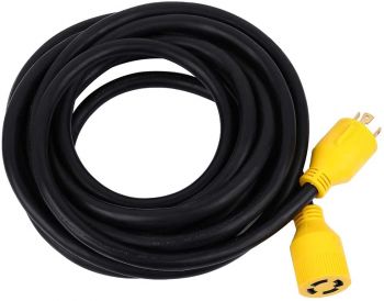 Generator Extension Cord 30 Amp 25 Ft 4 Prong Adapter Plug