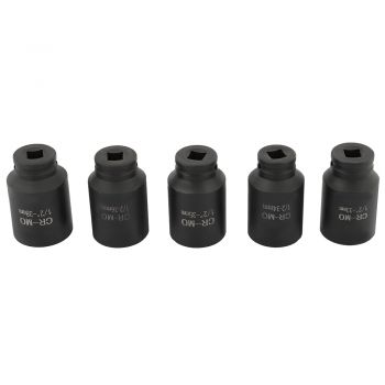1/2" Dr. Front & Back (metric) Wheel Spindle Axle Nut Deep Impact Socket Set-5pc