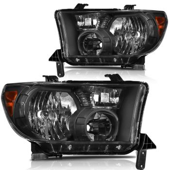 Headlight Assembly For 2008-2017 Toyota Sequoia For 2007-2013 Toyota Tundra Driver and Passenger Side Headlamps