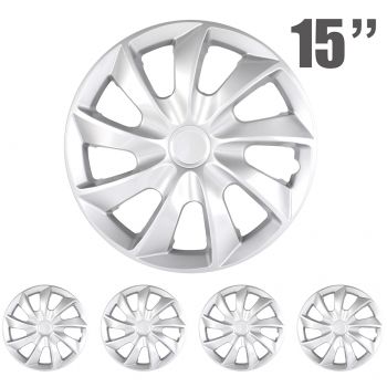 ECCPP 4PC Set 15 inch Silver Hubcap Wheel Cover OEM Replacement for Toyota Camry Corolla 04-06