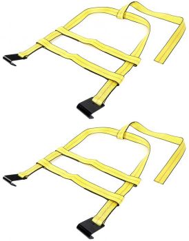 2X Tow Dolly Basket Strap Adjustable with Flat Hooks