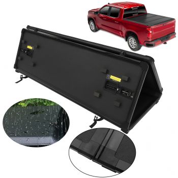 Hard Tri-Fold Tonneau Cover 5FT For Toyota Tacoma Extra Short Bed (incl Utility Track Bracket Kit) - 1 piece
