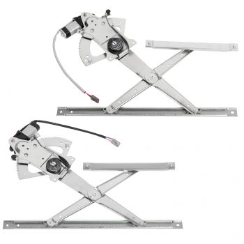 Front Right+Front Left Power Window Regulator with Motor (741-672 741-673) -2 Piece