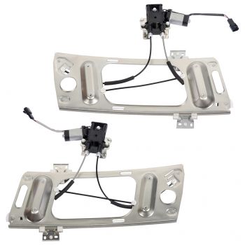 Front Right+Front Left Power Window Regulator with Motor For Chevrolet Pontiac (741-809 741-810) -2 Piece
