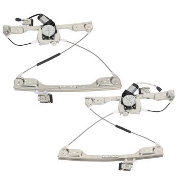 Front Left+Front Right Power Window Regulator with Motor For Chrysler Dodge (748-619 748-620) -2 Piece