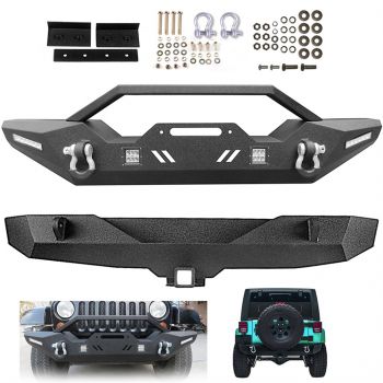 Front & Rear Step Steel  Bumper for Jeep -2 PCS
