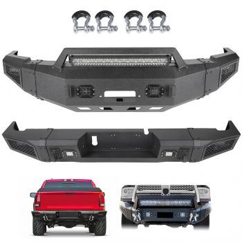 Front & Rear Steel Step Bumper for Dodge -2 PCS
