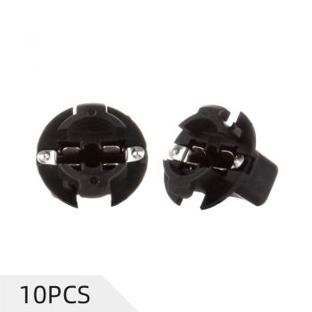 T10 194 168 5/8"Hole 16mm Twist Wedge Dashboard Gauge Light Bulb Sockets-10PCS