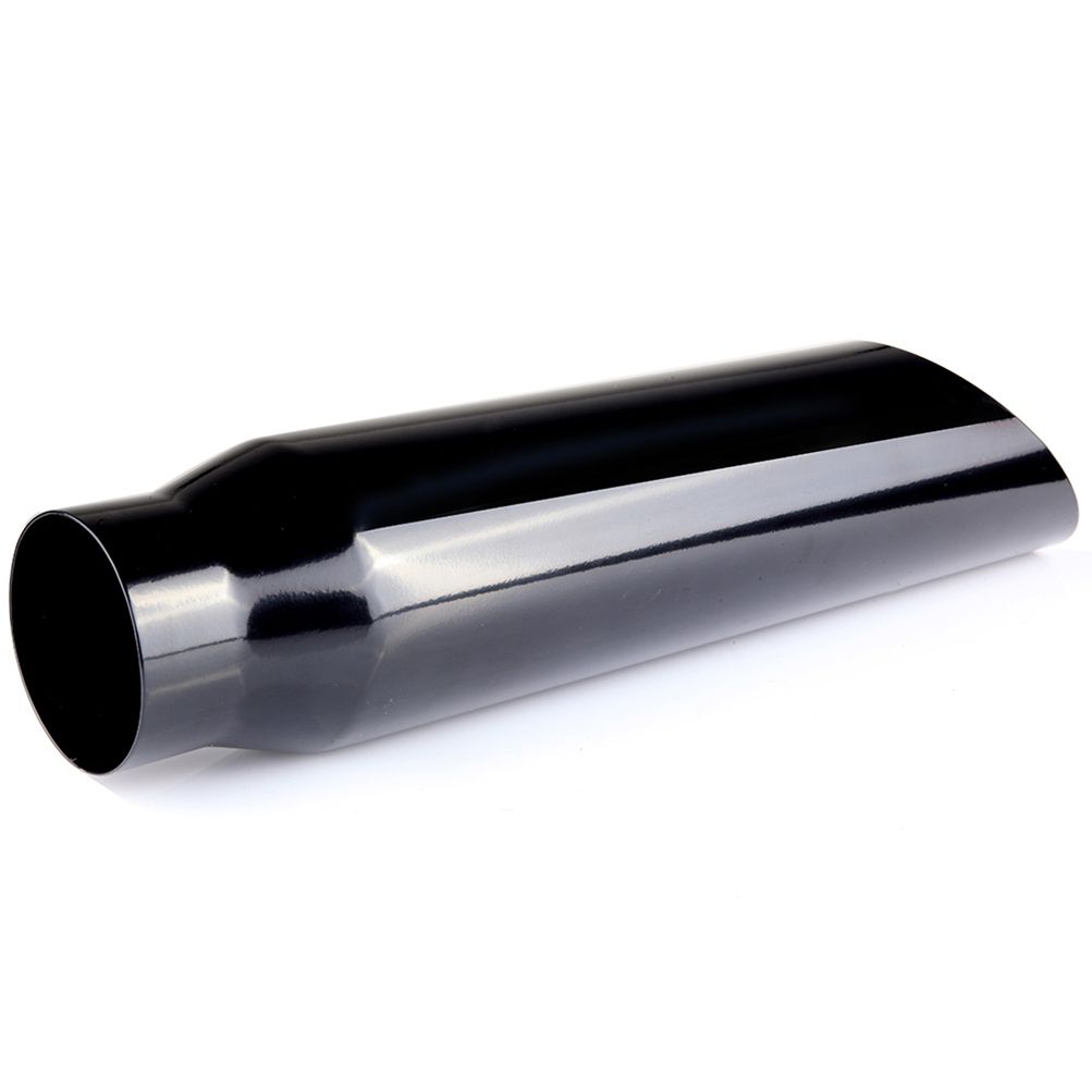 Black Stainless Steel Exhaust Tip 3" Inlet - 4" Outlet - 18" Long weld on
