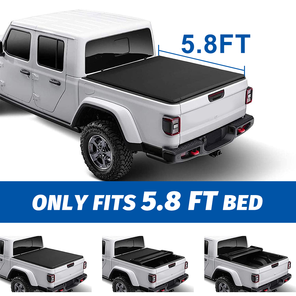Hard Tri-Fold Tonneau Cover 5FT For Nissan Frontier Extra Short Bed - 1 piece