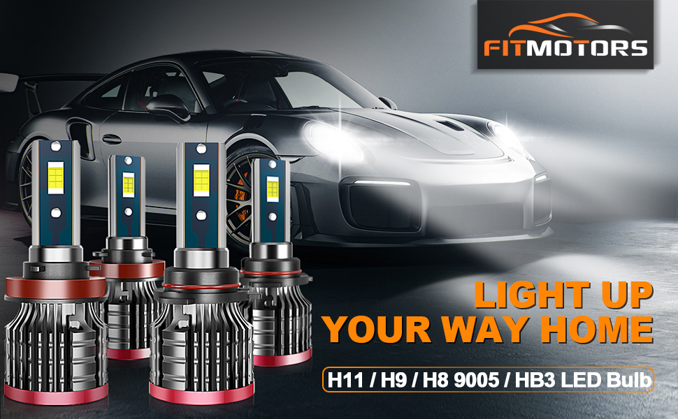H11 Low Beam/9005 High Beam LED Headlight Bulbs Combo for 2015-2020 Honda CR-V - 80W 16000LM 6500K Cool White
