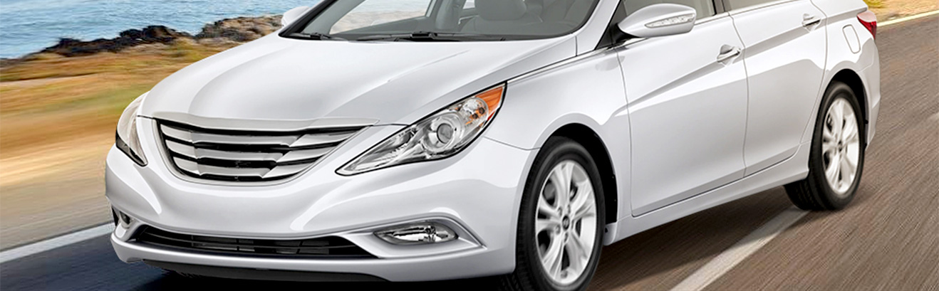 2011-2014 Hyundai Sonata Headlights Assembly Driver and Passenger Side Chrome Housing