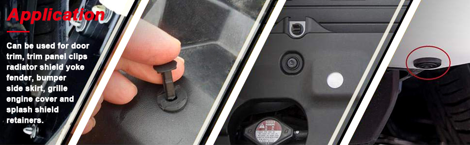 nylon black fender bumper fastener car clips 50 pcs